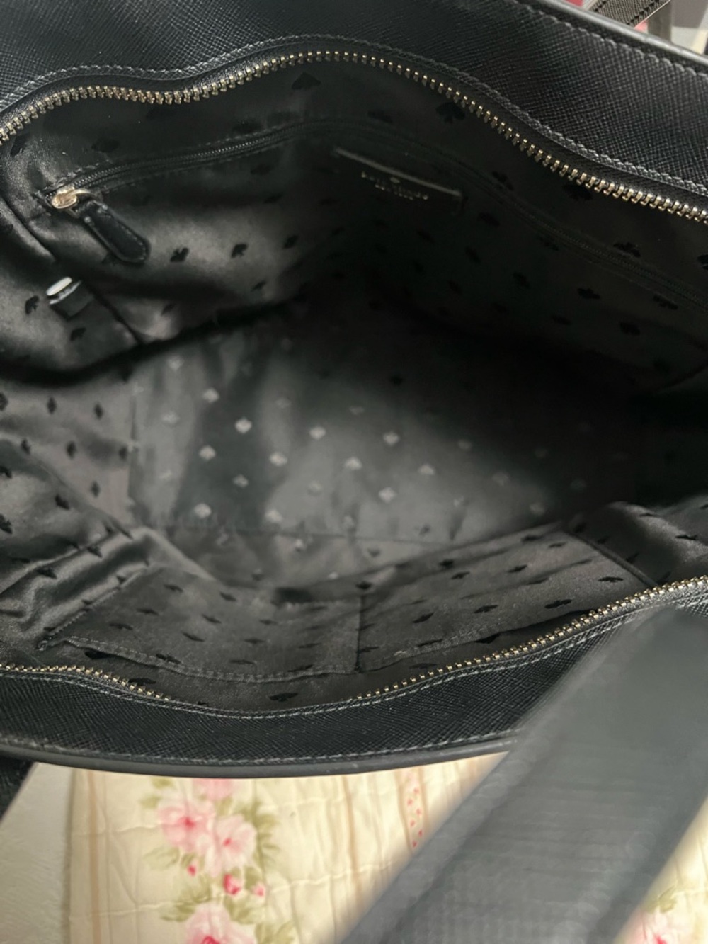 kate spade Black Daisy Print Tote - Picture 5 of 6